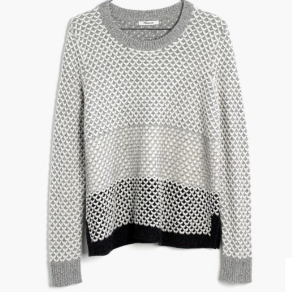 Madewell Geo-Block Pullover Sweater xs